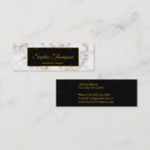 Elegant White Gold Marble Name - Visitekaartje (Voorkant / Achterkant)