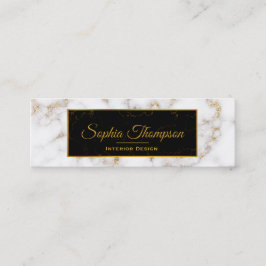 Elegant White Gold Marble Name - Visitekaartje