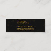 Elegant White Gold Marble Name - Visitekaartje (Achterkant)