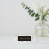Elegant White Gold Marble Name - Visitekaartje (Staand voorkant)