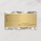 Elegant White Gold Marble Stone Kortingskaartje (Achterkant)