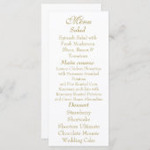 Elegant White & Gold Menu card (Voorkant / Achterkant)