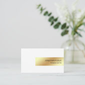 Elegant White Gold Modern Professional Eenvoudig C Visitekaartje (Staand voorkant)