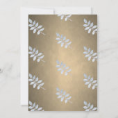 Elegant White Gold Modern Wedding Kaart (Achterkant)