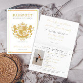 Elegant White & Gold Passport Destination Wedding