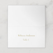 Elegant White & Gold Place card Plaatskaartje (Buitenkant ongevouwen)