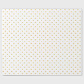 Elegant White & Gold Polka Dots Pattern Cadeaupapier (Vlak)