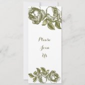 Elegant White Gold Rozen - Aangepaste uitnodiginge Kaart (Voorkant)