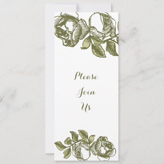 Elegant White Gold Rozen - Aangepaste uitnodiginge Kaart (Voorkant)