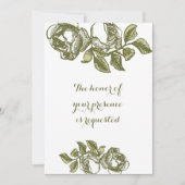 Elegant White Gold Rozen Custom Wedding Invitation Kaart (Voorkant)