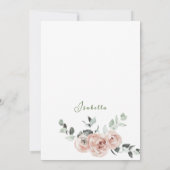 Elegant White Gown en Sombrero Quinceañera Kaart (Achterkant)