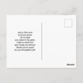 Elegant White Gown on Grey - Stijlvol Briefkaart (Achterkant)