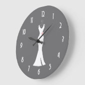 Elegant White Gown on Grey - Stijlvol Eenvoudig de Grote Klok (Hoek)