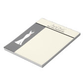 Elegant White Gown on Grey - Stijlvol Eenvoudig de Notitieblok (Linkerzijde)