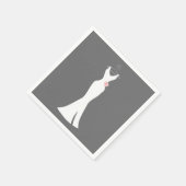 Elegant White Gown on Grey - Stijlvol Eenvoudig de Servet (Hoek)