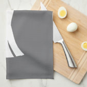 Elegant White Gown on Grey - Stijlvol Eenvoudig de Theedoek (Quarter Fold)