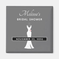 Elegant White Gown on Grey - Stylish Vrijgezellenf