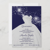 Elegant White Gown Quinceañera Kaart (Voorkant)