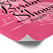 Elegant White Gown Vrijgezellenfeest Sign Poster (Hoek)