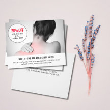 Elegant White Gray Photo Massage Therapist Flyer