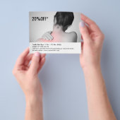Elegant White Gray Photo Massage Therapist Flyer (Hand)