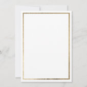 Elegant white green gold foliage Rehearsal Dinner Kaart (Achterkant)