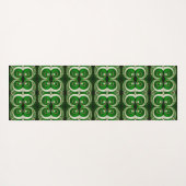 Elegant white green mirrored spiral pattern yogamat (Achterkant (horizontaal))