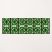 Elegant white green mirrored spiral pattern yogamat (Voorkant (horizontaal))