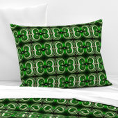 Elegant white green mirrored spiral S-size pattern Kussensloop