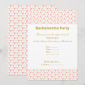 ELEGANT WHITE GREEN PINK BACHELORETTE KAART (Voorkant / Achterkant)