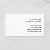 Elegant White Grey Faux Gold Line Attorney Visitekaartje (Achterkant)