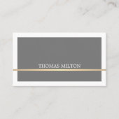 Elegant White Grey Faux Gold Line Attorney Visitekaartje (Voorkant)