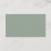 Elegant White Grey Green Display Shower Informatiekaartje (Achterkant)