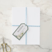Elegant White Grey Green Vrijgezellenfeest No Wrap Cadeaulabel (Met Touw)
