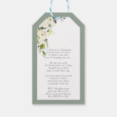 Elegant White Grey Green Vrijgezellenfeest No Wrap Cadeaulabel (Achterkant)