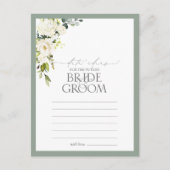 Elegant White Grey Green Waterverf Date Ideeën Briefkaart (Voorkant)