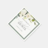 Elegant White Grey Green Waterverf Vrijgezellenfee Servet (Hoek)