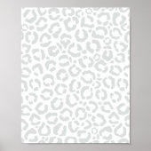 Elegant White Grey Leopard Cheetah Animal Print (Voorkant)