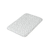 Elegant White Grey Leopard Cheetah Animal Print Badmat (Gekanteld)