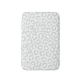 Elegant White Grey Leopard Cheetah Animal Print Badmat (Voorkant Verticaal)