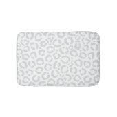Elegant White Grey Leopard Cheetah Animal Print Badmat (Voorkant)