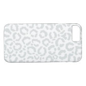 Elegant White Grey Leopard Cheetah Animal Print Case-Mate iPhone Case (Achterkant (Horizontaal))