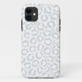 Elegant White Grey Leopard Cheetah Animal Print Case-Mate iPhone Case (Achterkant)