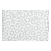 Elegant White Grey Leopard Cheetah Animal Print Kussensloop (Achterkant)