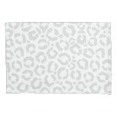 Elegant White Grey Leopard Cheetah Animal Print Kussensloop (Voorkant)