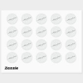 Elegant White Grey Leopard Cheetah Animal Print Ronde Sticker (Vel)