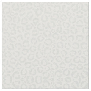 Elegant White Grey Leopard Cheetah Animal Print Stof
