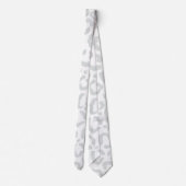 Elegant White Grey Leopard Cheetah Animal Print Stropdas (Achterkant)