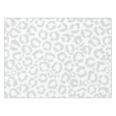 Elegant White Grey Leopard Cheetah Animal Print Tafelkleed (Voorkant (Horizontaal))