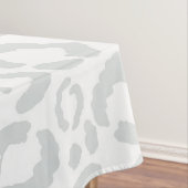 Elegant White Grey Leopard Cheetah Animal Print Tafelkleed (Voorbeeld)